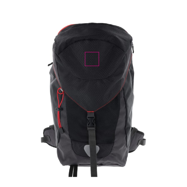 Pārgājienu mugursoma 40L: augšējā daļa