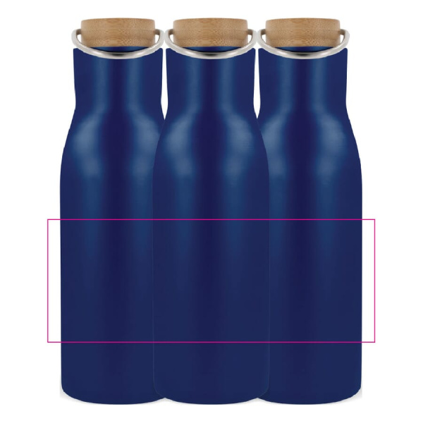 Termosinis butelis su bambuko dangteliu 500 ml: Aplink visą paviršių
