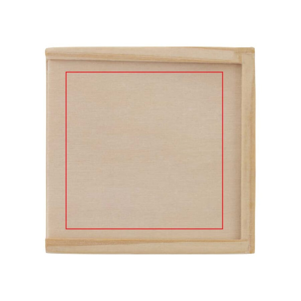 Tic Tac Toe set in wooden box: on the lid