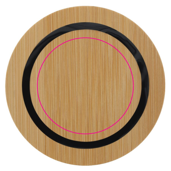 Bamboo 3W Speaker & 5W Wireless Charger: top side