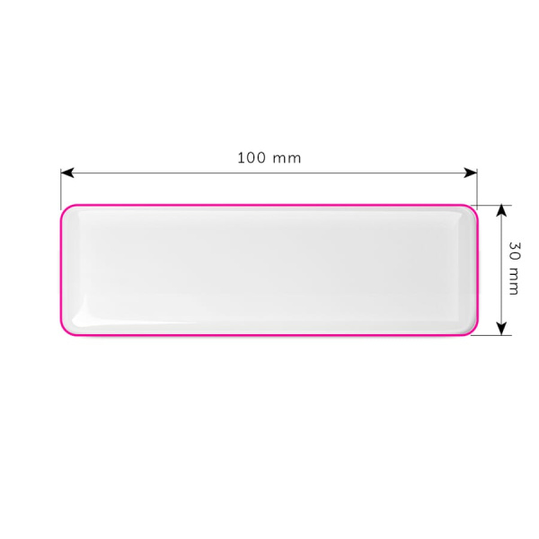 Doming Rectangle 100x30 mm: side 1
