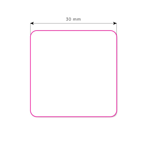 Vinyl Sticker Neliö 30x30 mm: puoli 1
