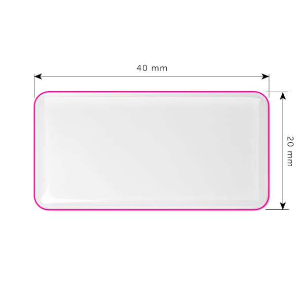 Doming Rectangle 40x20 mm: side 1
