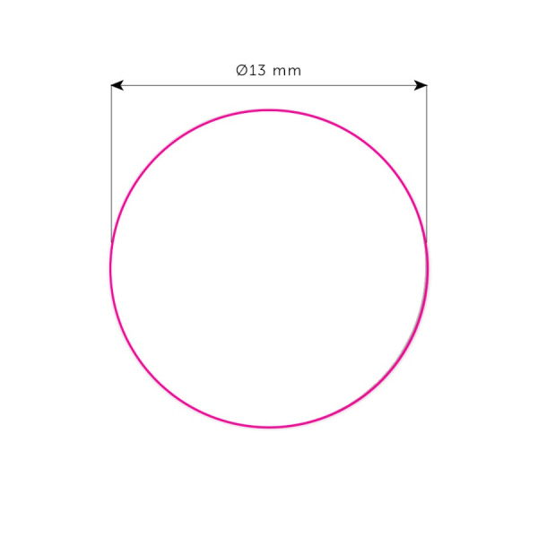 Vinilinis lipdukas, apvalus, Ø 13 mm: 1 pusė