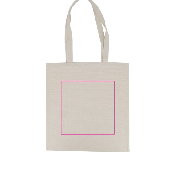 Kott OEKO-TEX® nature pikk 220g/m² 38x42 cm: 2. külg