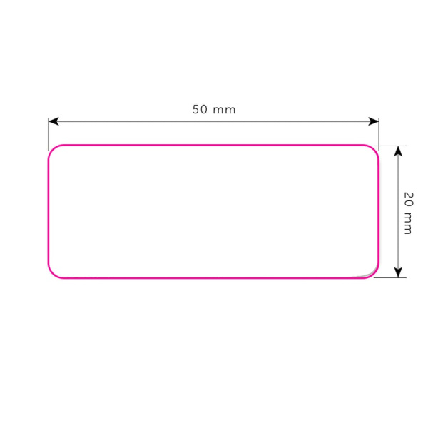 Vinyl Sticker Suorakulmio 50x20 mm: puoli 1