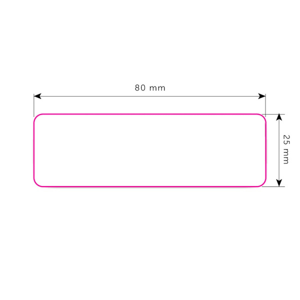 Vinyl Sticker Suorakulmio 80x25 mm: puoli 1