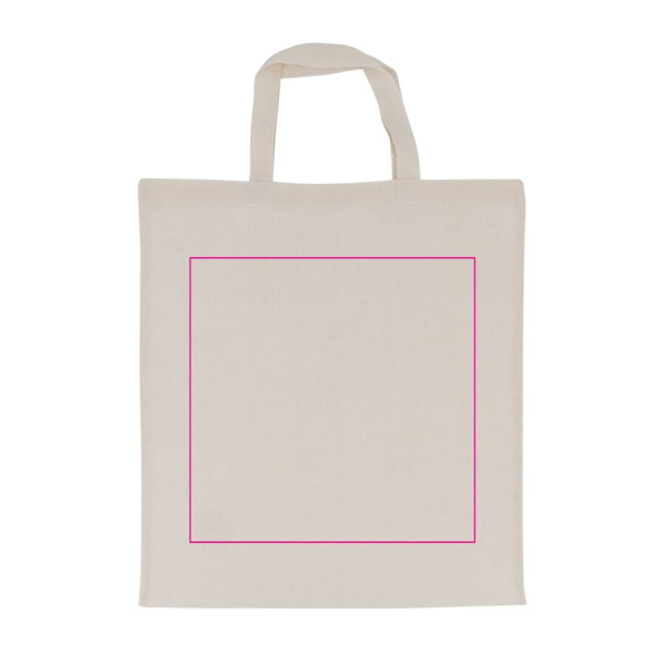 Shoulder bag cotton OEKO-TEX® 140g/m² 38x42 cm short handle: side 2