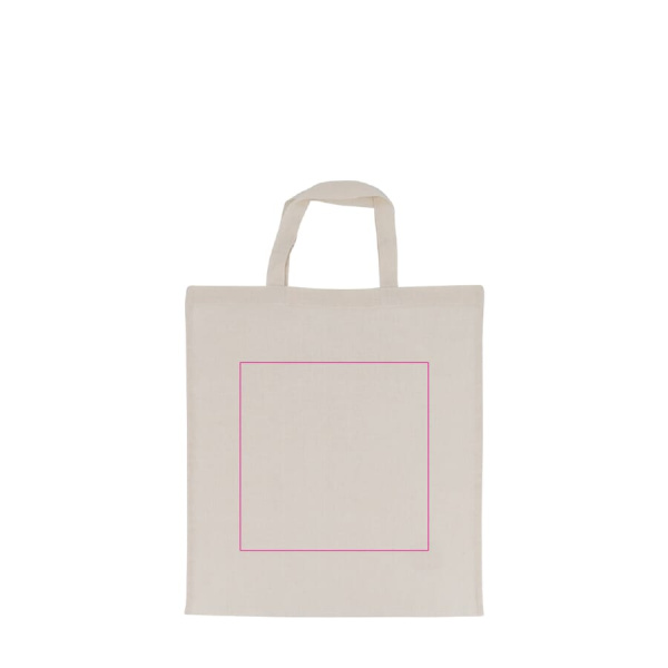 Shoulder bag cotton OEKO-TEX® 140g/m² 38x42 cm short handle: side 1