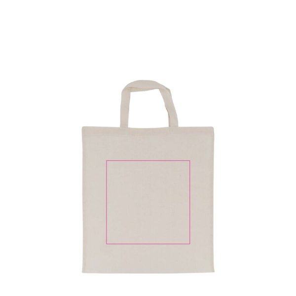 Shoulder bag cotton OEKO-TEX® 140g/m² 38x42 cm short handle: side 2