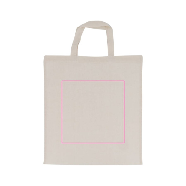 Shoulder bag cotton OEKO-TEX® 140g/m² 38x42 cm short handle: side 1