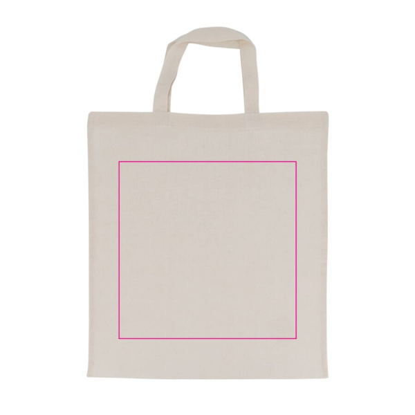Shoulder bag cotton OEKO-TEX® 140g/m² 38x42 cm short handle: side 1