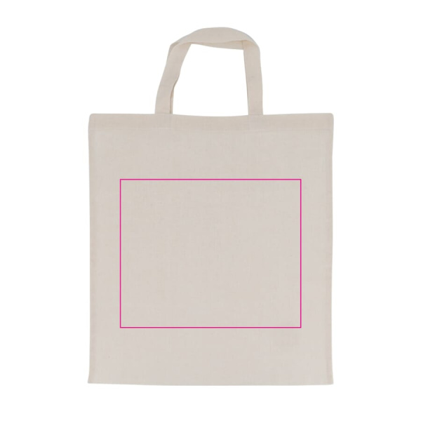 Shoulder bag cotton OEKO-TEX® 140g/m² 38x42 cm short handle: side 1