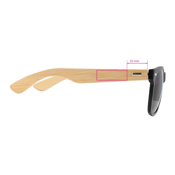 Justin RPC aurinkolasit bambu UV400: 1 cm oikeasta saranasta