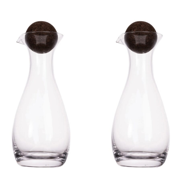 „Sagaform Nature“ aliejaus/acto termosas su kamščiais, 2 vnt., 300 ml: 1 stiklas