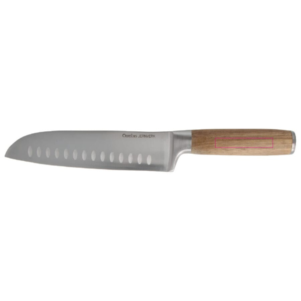 Orrefors Jernverk Santoku Chef's Knife: on the handle