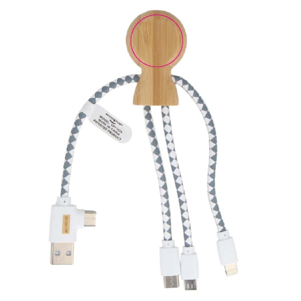 Xoopar Mr. Bio Bamboo Charging Cable: puoli 2