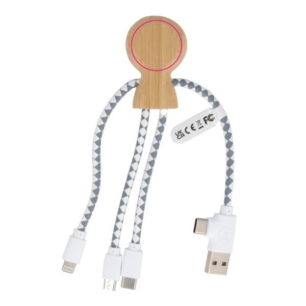 Xoopar Mr. Bio Bamboo Charging Cable: puoli 1