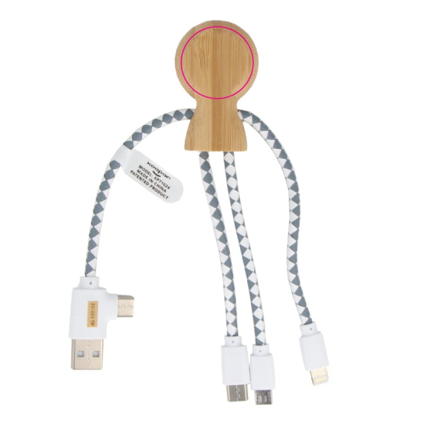 Xoopar Mr. Bio Bamboo Charging Cable: puoli 2