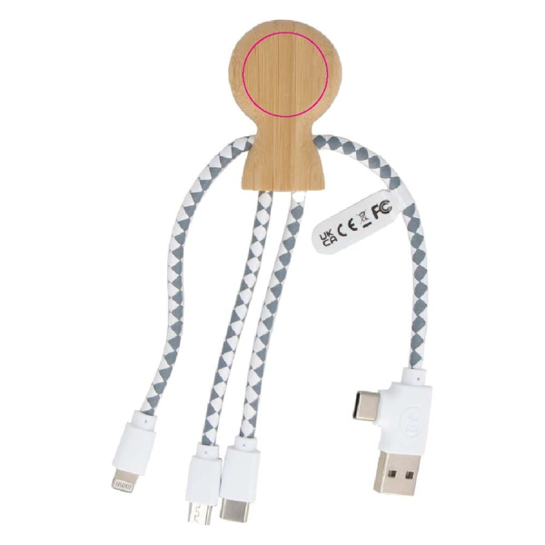 Xoopar Mr. Bio Bamboo Charging Cable: puoli 1