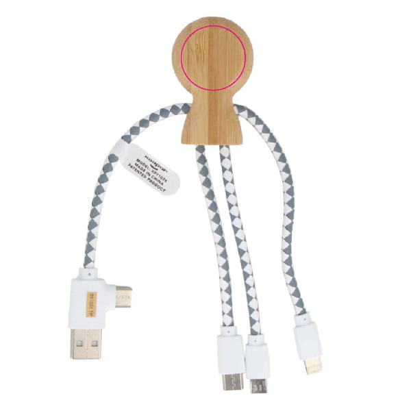 Xoopar Mr. Bio Bamboo Charging Cable: puoli 2