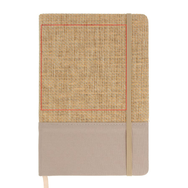 Notizbuch Jute R-PET: Vorderseite
