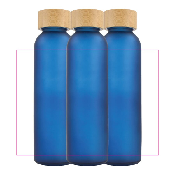 Vandens butelis iš stiklo ir bambuko, 500 ml: visur