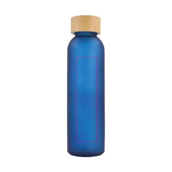 Vandens butelis iš stiklo ir bambuko, 500 ml: 1 pusė
