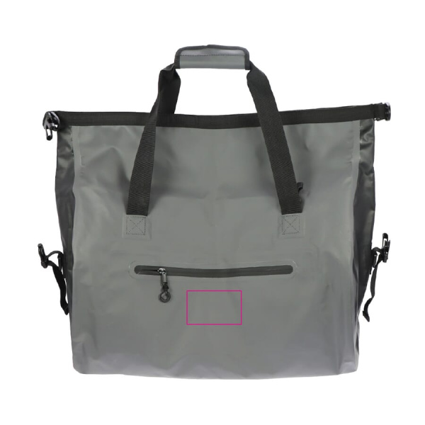 Vattentät duffel Adventure 40L IPX6: på det främre facket
