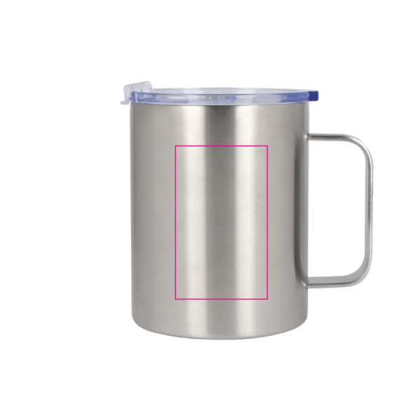 T-ceramic termosmugg Danube med lock 350 ml: vänster om örat