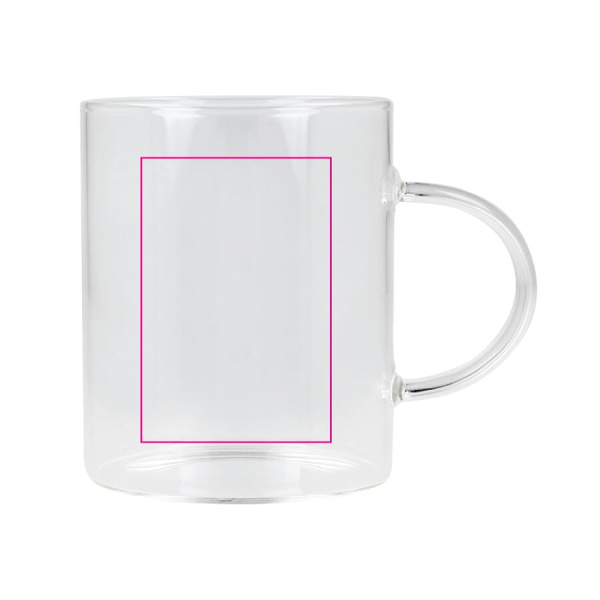 Kavos stiklinė su rankena Vardez 180 ml: kairėje nuo ausies