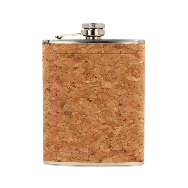 Hip-flask cork 220 ml: Front side