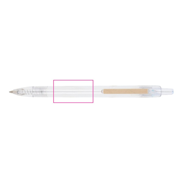 Ball pen ocean bound paper clip: In line with the clip