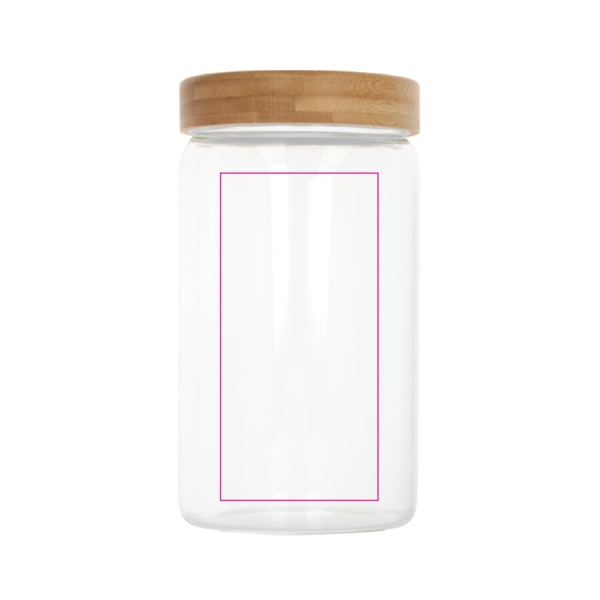 Behållare glas & bambu 1200 ml: sida 1