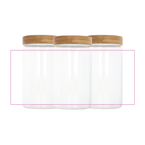 Behållare glas & bambu 1200 ml: Runt om