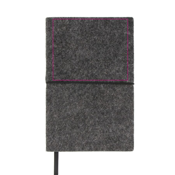 Notebook felt A5: front side top