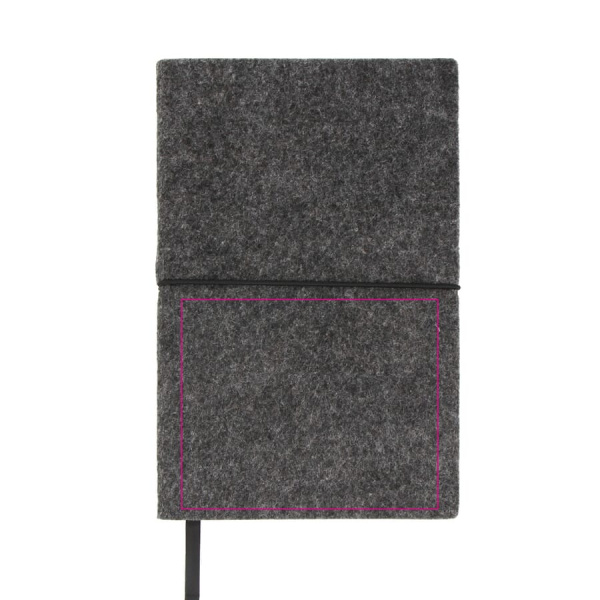 Notebook felt A5: front bottom