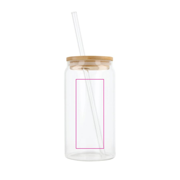 Glāze ar bambusa vāku un salmiņu 450 ml: 1. puse