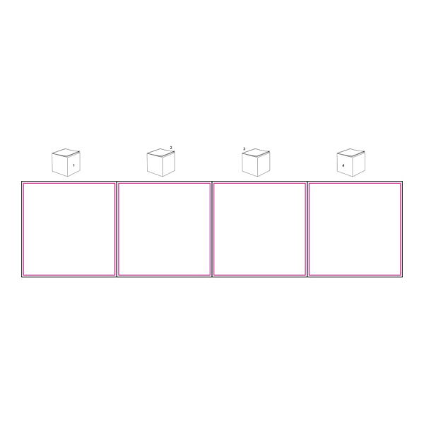 Cube pad 10x10x10 cm: Left side