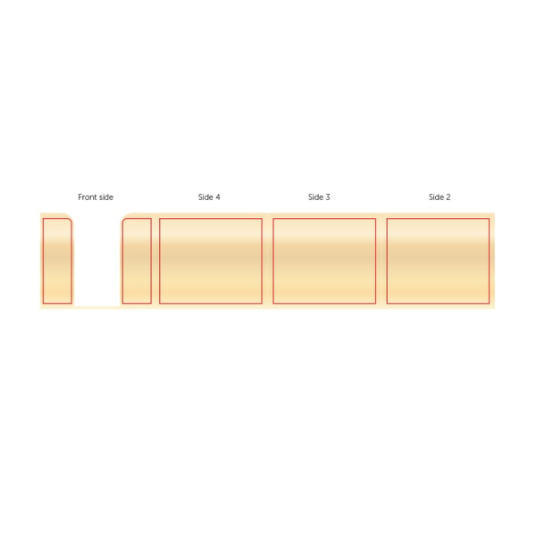 Notizzettel 10x10x8,5 cm in Würfelholzbox: Halterung - rundum 4 Seiten