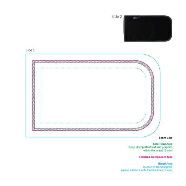 RPET glasses pouch sublimation: side 1