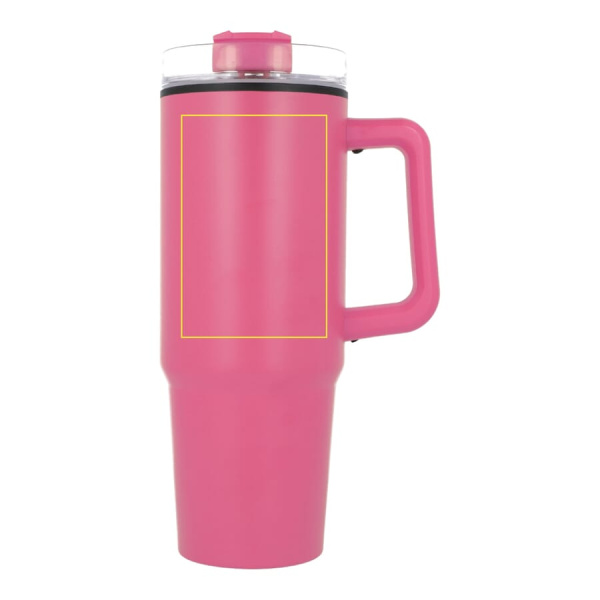 Miami-mugg med handtag och sugrör 800 ml: vänster om örat