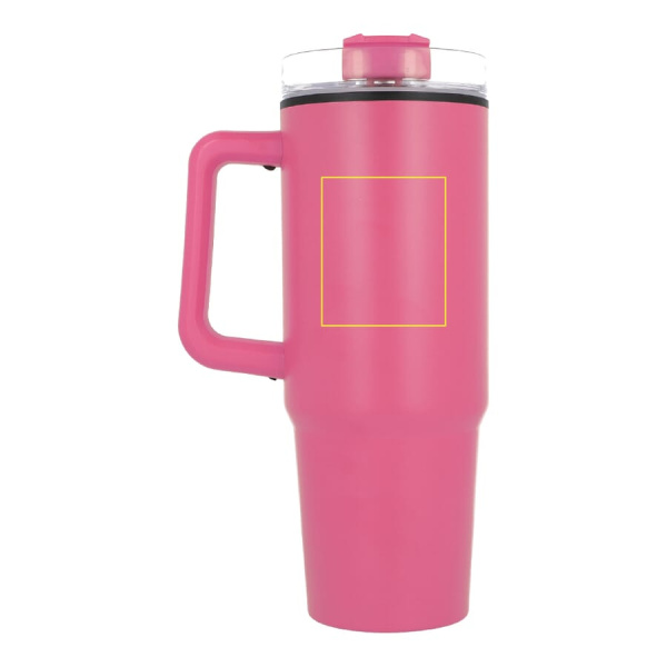 Miami-mugg med handtag och sugrör 800 ml: höger om örat