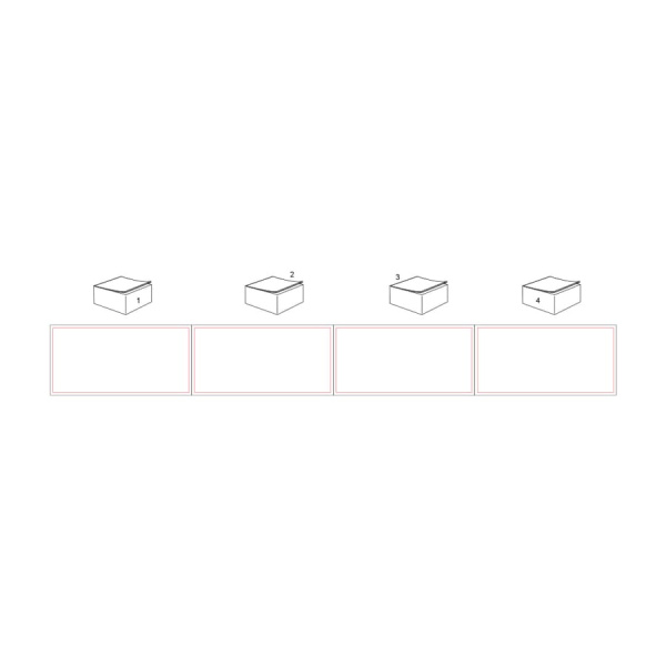 Kubblock 10x10x5 cm: block - 4 sidor runtom