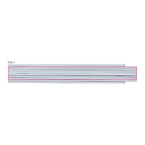 Folding ruler wood 2m premium coloured: side 1