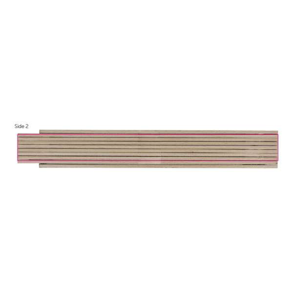 Règle pliante en bois 2m premium, naturel: puoli 2