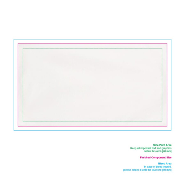 Quick dry towel R-PET 100 x 180 cm sublimation: side 1