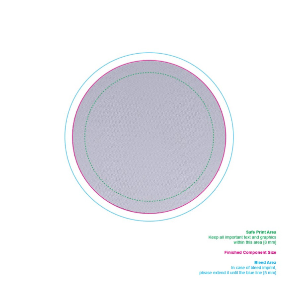 Round sublimation coaster: side 1
