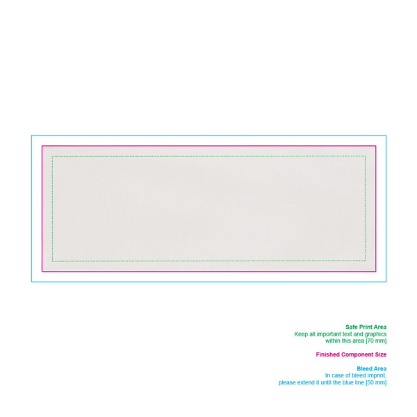 Greitai džiūstantis rankšluostis R-PET 30 x 80 cm sublimacinis: 1 pusė