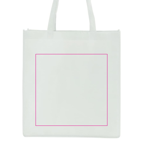 R-PET kantokassi non-woven 38 x 9 x 42 cm 75g/m²: puoli 1